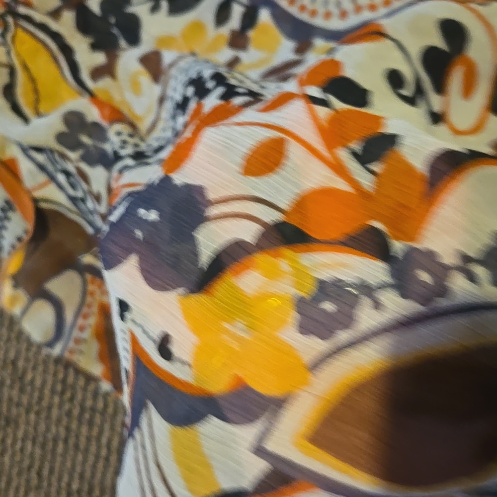 Twenty One Colorful Neutral Paisley Sleeveless Blouse Sheer 💫 - Picture 3 of 4